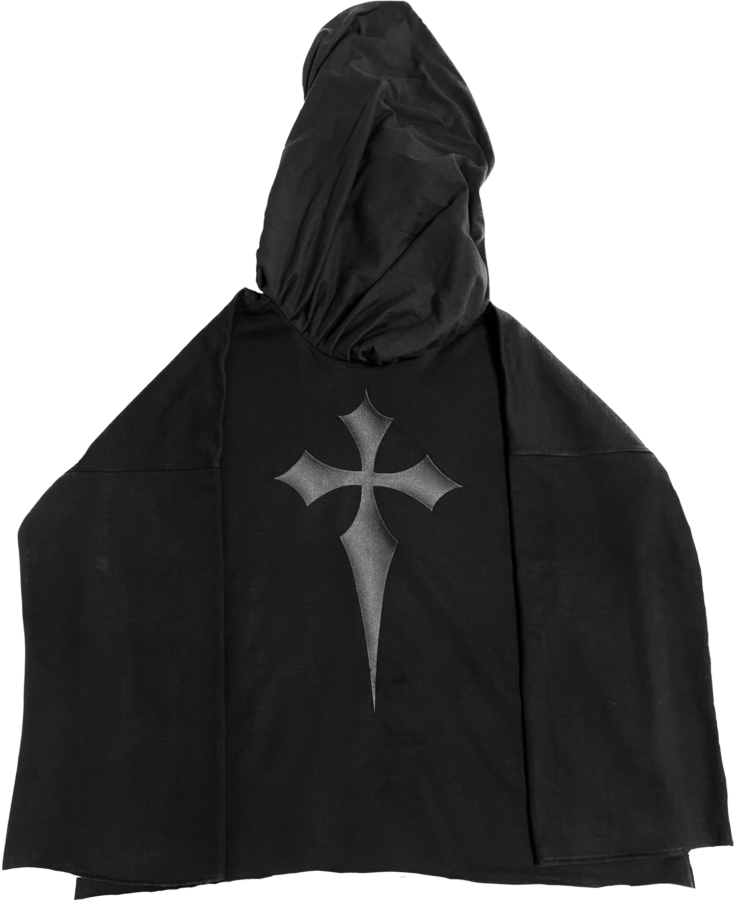 Charcoal Grey Crucifix Hoodie