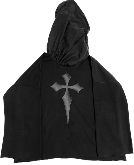 Charcoal Grey Crucifix Hoodie